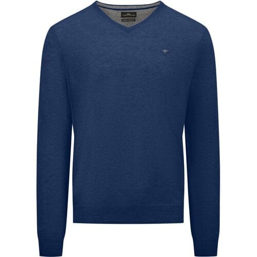 Fynch-Hatton Trui V-Neck Merino Cashmere Night / male