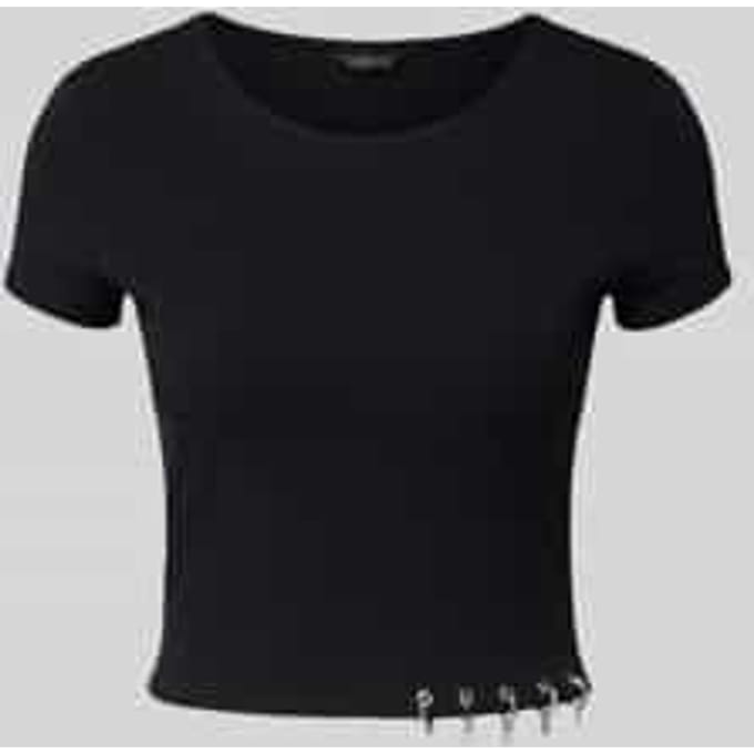 Kort t-shirt met logo-charms model 'Elisabette'