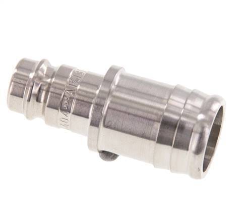 RVS 316L DN 10 Luchtkoppeling Insteeknippel 19 mm Slangpilaar