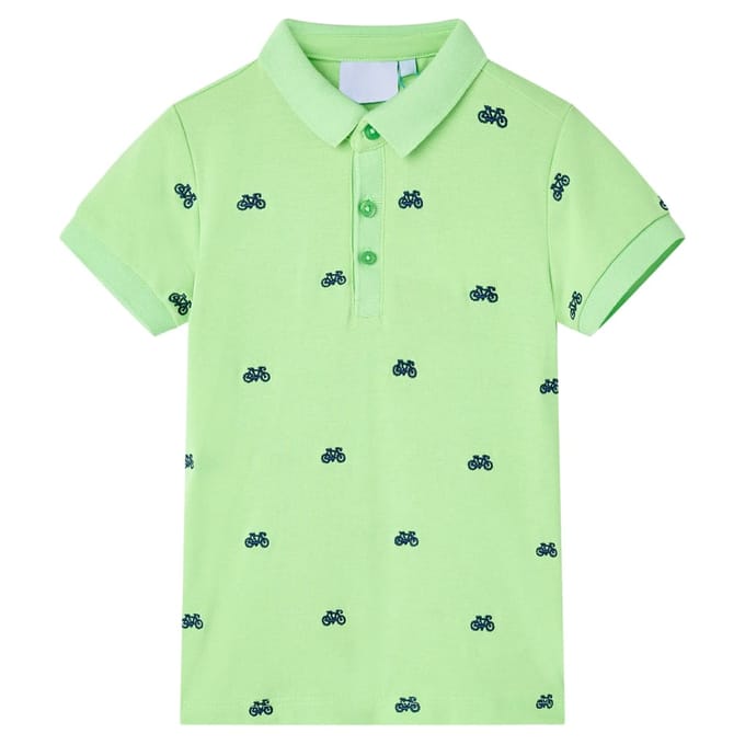 vidaXL Kinderpoloshirt 140 neongroen
