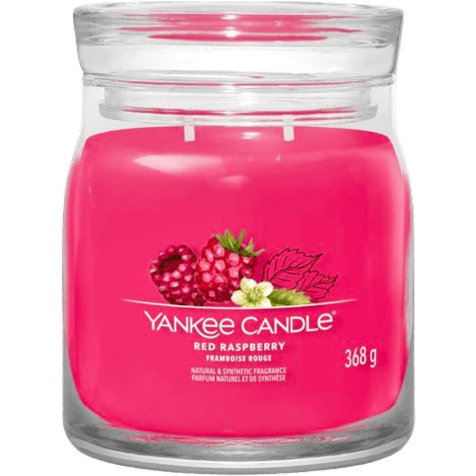 Yankee Candle - Red Raspberry Medium Geurkaars - 50 branduren - 2 lonten