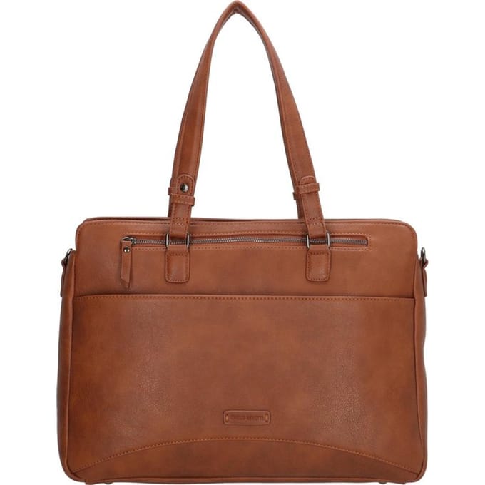 Enrico Benetti Lily 66450 dames laptoptas business schoudertas 14" - cognac