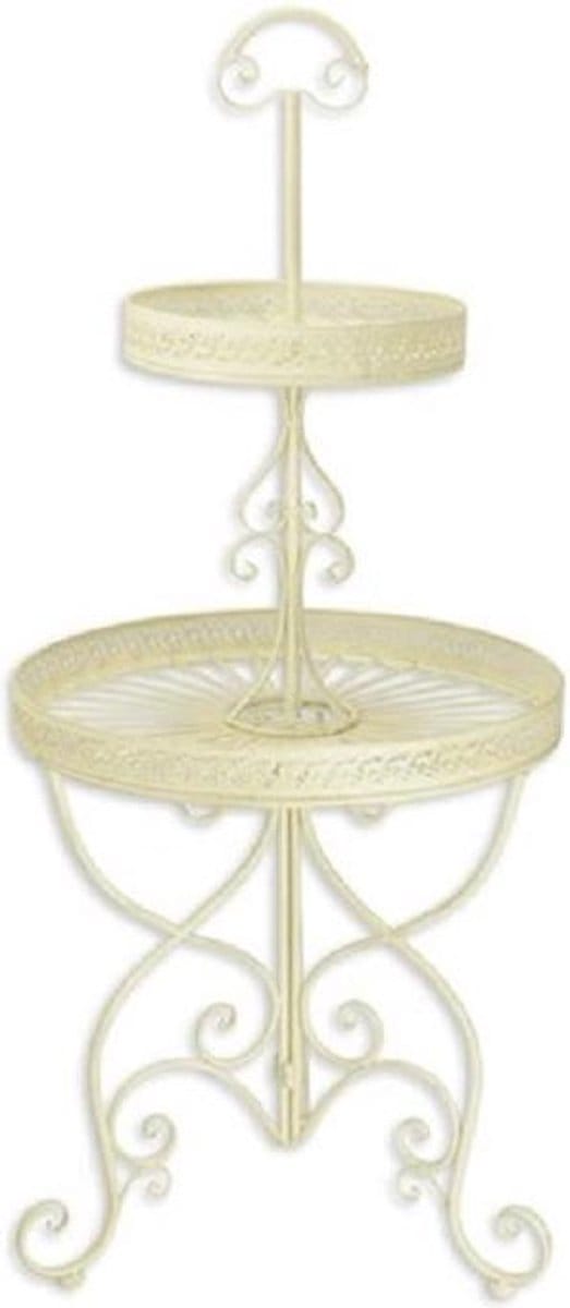 Etagère - Klassieke ronde Etagere - wit - 137,5 cm hoog