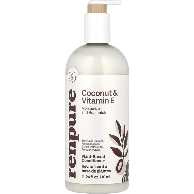 Renpure, Après-shampooing Noix de Coco et Vitamine E, 24 fl oz (710 ml) white