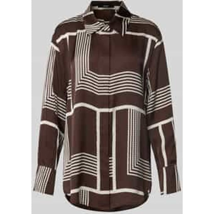 Overhemdblouse met blinde knoopsluiting, model 'Zisi'