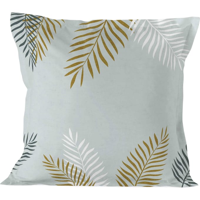 Kussensloop Foliage Mint | Blanc