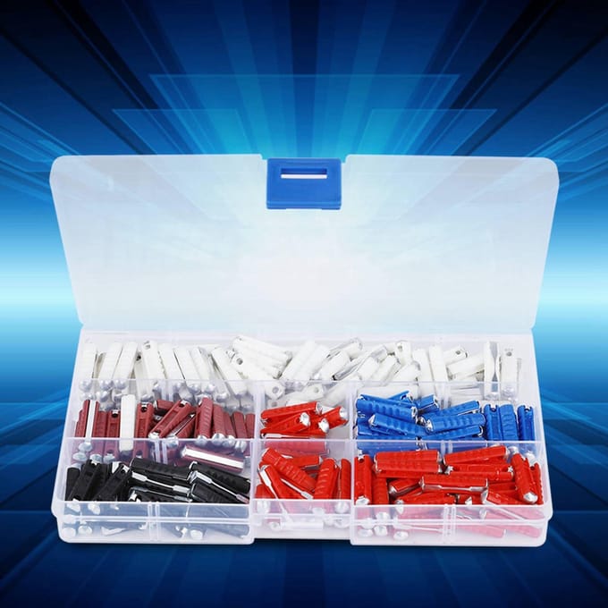 200 stuks Auto Zekering Kit Auto Torpedo Zekeringkast Milieuvriendelijke Auto Zekering Set blue