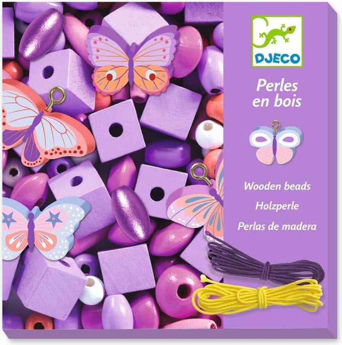 DJECO houten kralen vlinders 4 jr+