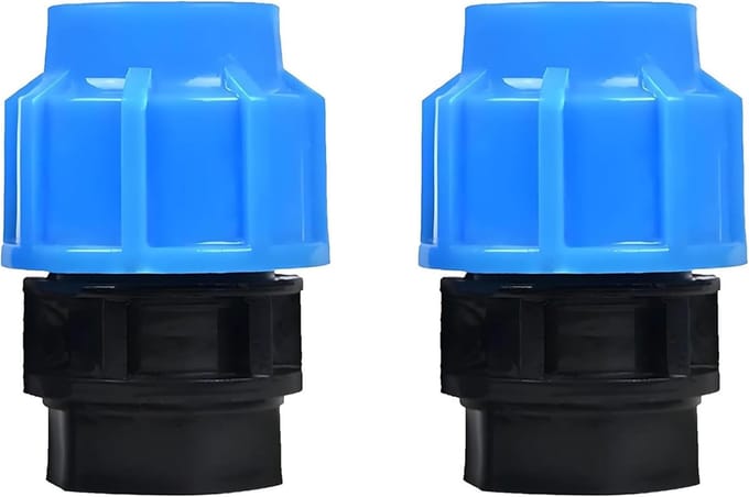 Solidchoice - Set van 2 PP Fittingen voor PE Slangen, 32mm