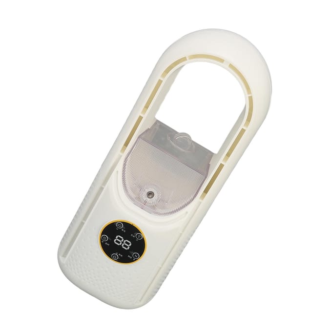 Bladeloze Ventilator Zes Snelheden Bureauventilator LED Verlichting Luchtbevochtiger Koeler Huis Kantoor Timer Koeling white