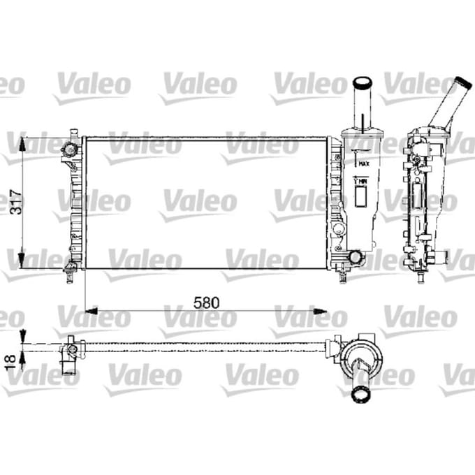 Radiator, motorkoeling VALEO 732578