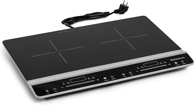 Draagbare Dubbele Inductiekookplaat - 2 Zones, 3100W, Touch Bediening, Timer & Kinderslot