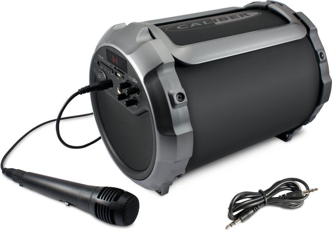 Caliber Bluetooth Speaker - Draagbare Karaoke Set - Partybox met Accu - Draagbare Radio - inclusief Microfoon en Echo (HPG512BT)