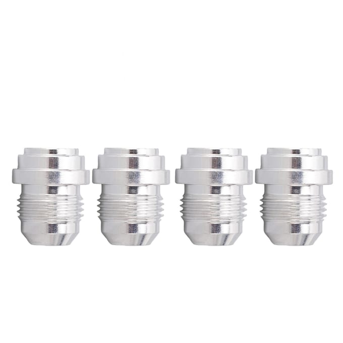 4 STUKS AN8 34in Buitendraad Billet Aluminiumlegering Auto Draadconnectoren Inlassen Pijpfitting