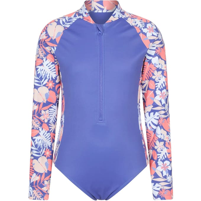 Mountain Warehouse Kinderen Mira Bloemen Rash Guard (Paars)