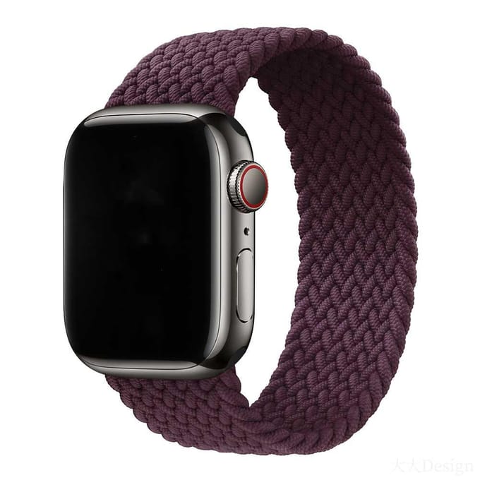 2+2 | Apple Watch Bandje - Nylon - Gevlochten Solo - Kers