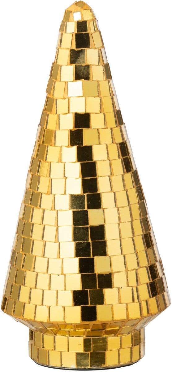 J-Line decoratie Boom Spiegel - glas - geel - medium