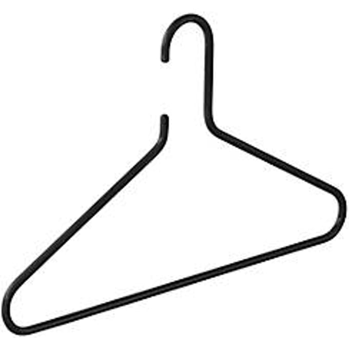 Kleerhanger - met broekhouder - L 420 mm - zwart - 4 stuks