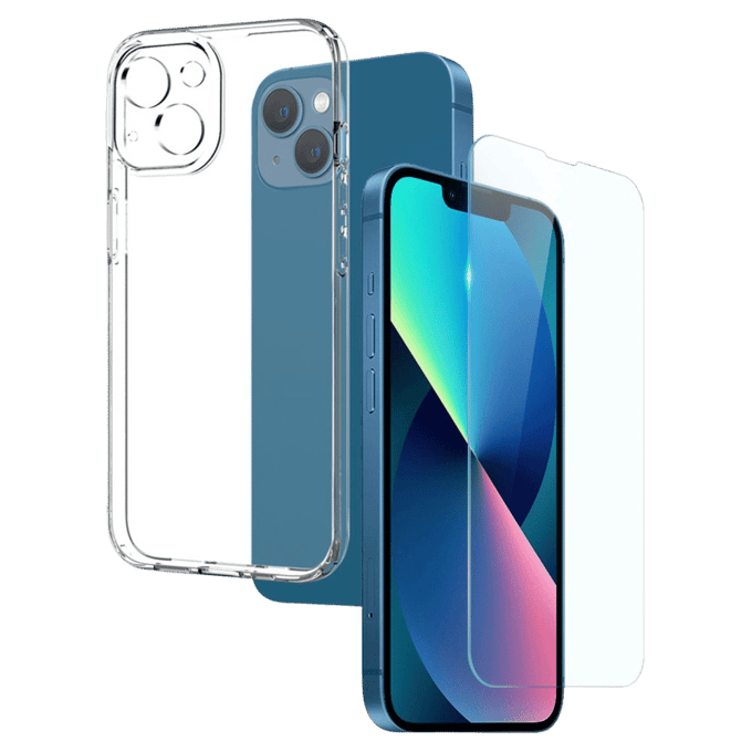 Northjo iPhone 13 Hoesje en Screenprotector Transparant