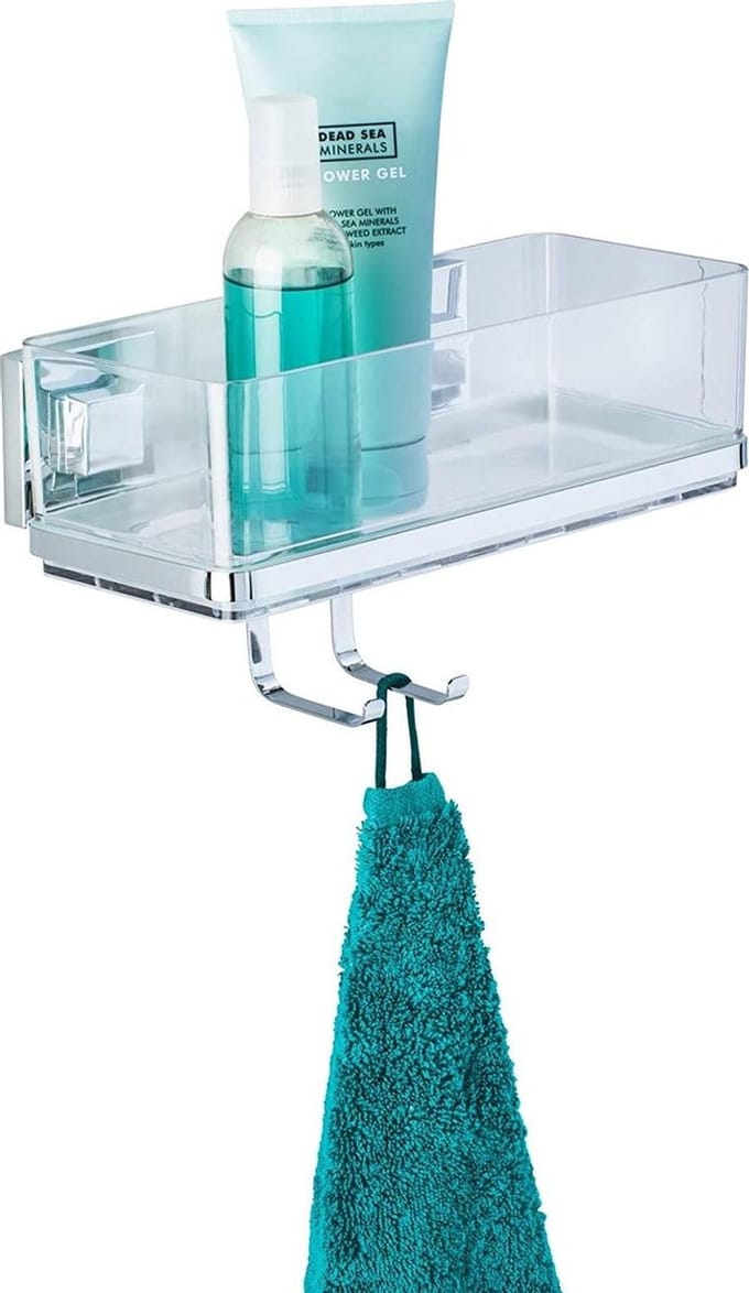 Wenko Doucherek Vacuum-loc Quadro 25,5 X 15 Cm Rvs Chroom