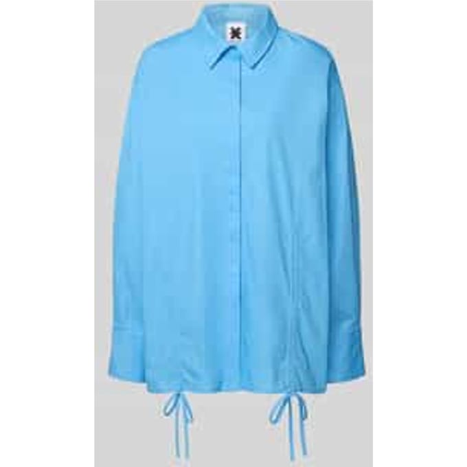Oversized blouse met trekkoord en verborgen knoopsluiting