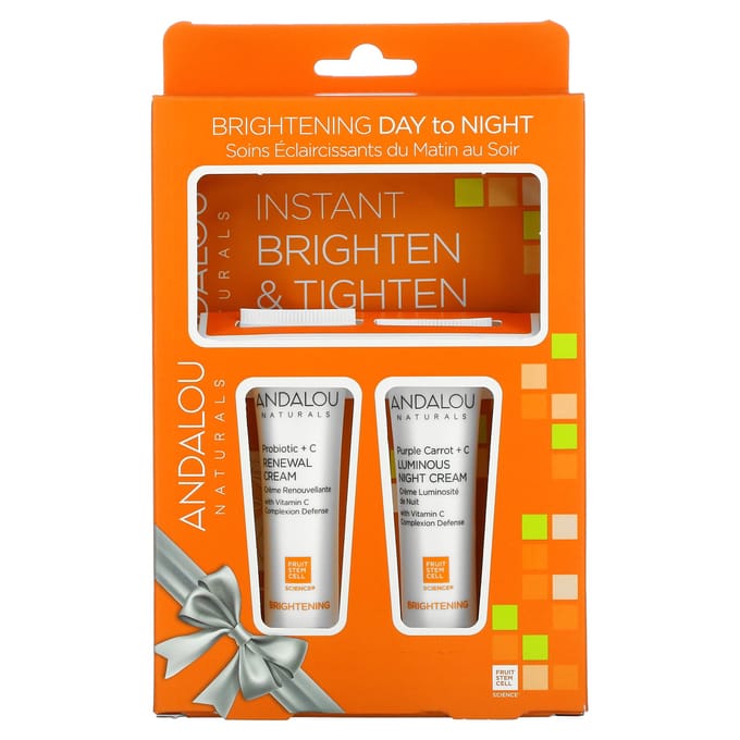 Andalou Naturals, Brightening Day to Night, 3 Pack white