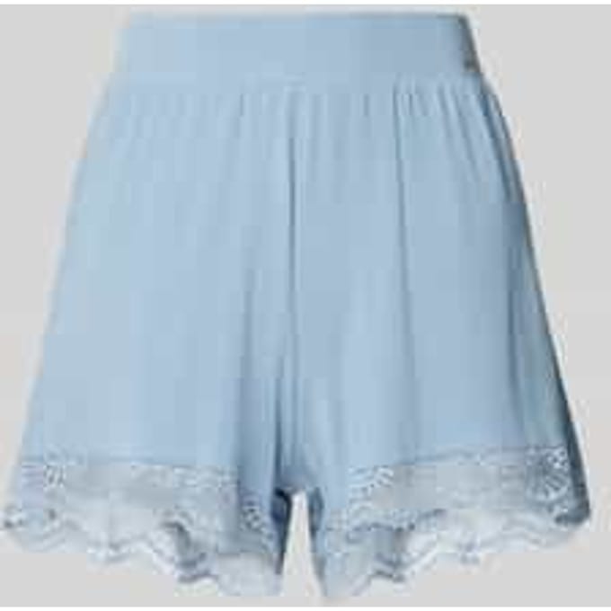 Korte pyjamabroek met kantgarnering