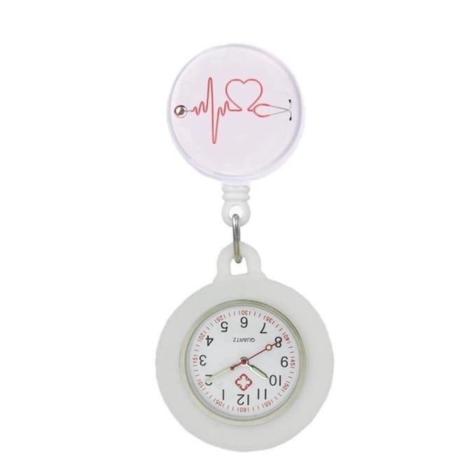 verpleegster horloge, zuster horloge, Heart beat wit