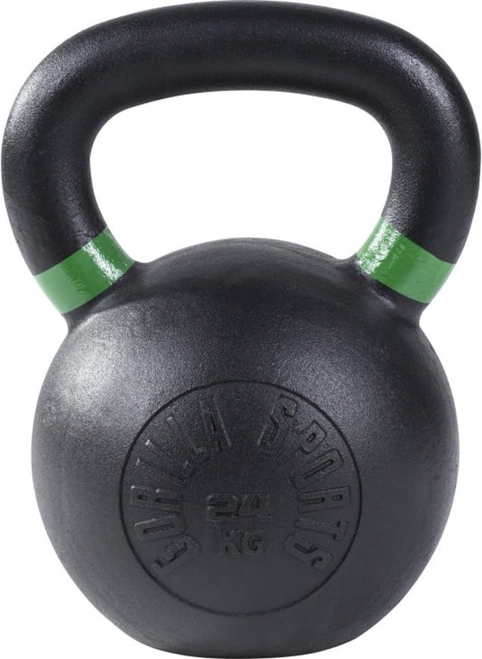 Gorilla Sports Kettlebell - 24 kg - Gietijzer - Olympisch - Zwart