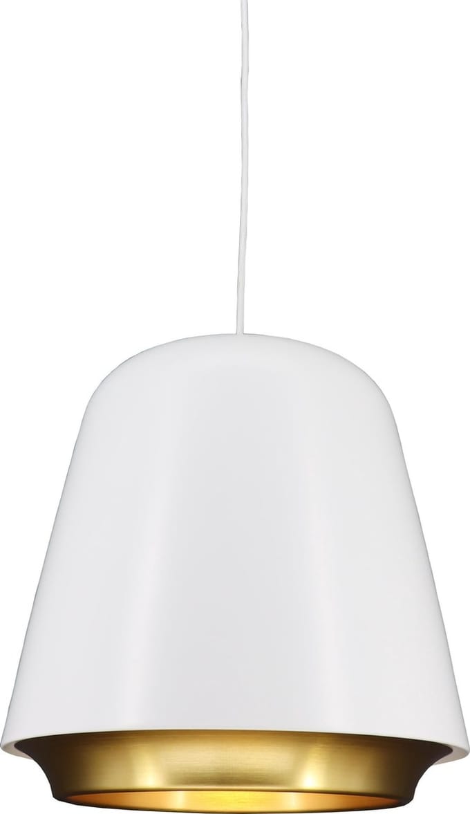 Artdelight - Hanglamp Santiago - Wit / Goud - E27 - IP20 - Dimbaar