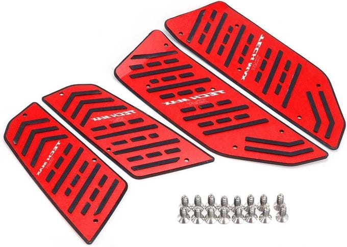 Motorfiets Treeplanken - Voetsteunen Plaat - Verbeterde Rijervaring - Antislip Ontwerp - 50 Gram - Blauw