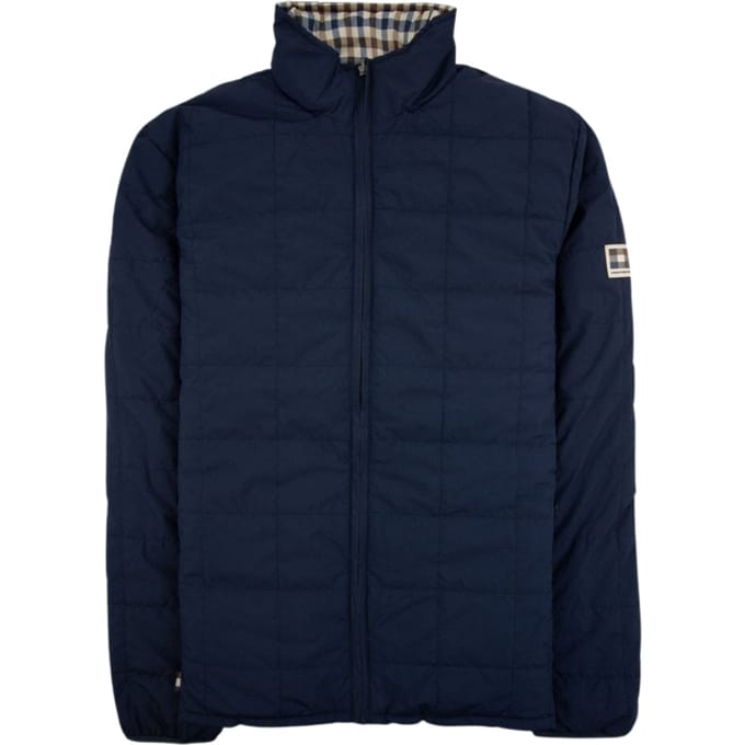 Aquascutum Active Rlg Marineblauwe Omkeerbare Jas