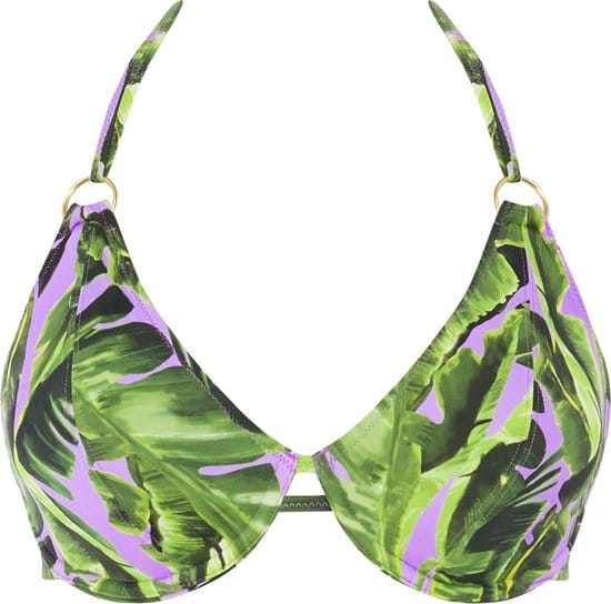 Freya Maat 70E  - JUNGLE OASIS UW Halter Bikini Top - CASSIS
