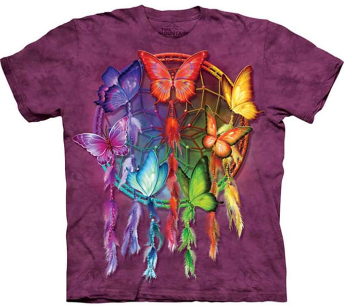 T-shirt Rainbow Butterfly Dreamcatcher S