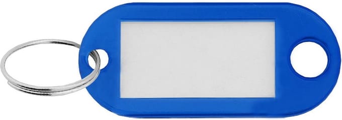 CombiCraft sleutellabels blauw 48x22mm actiemodel - 100 stuks