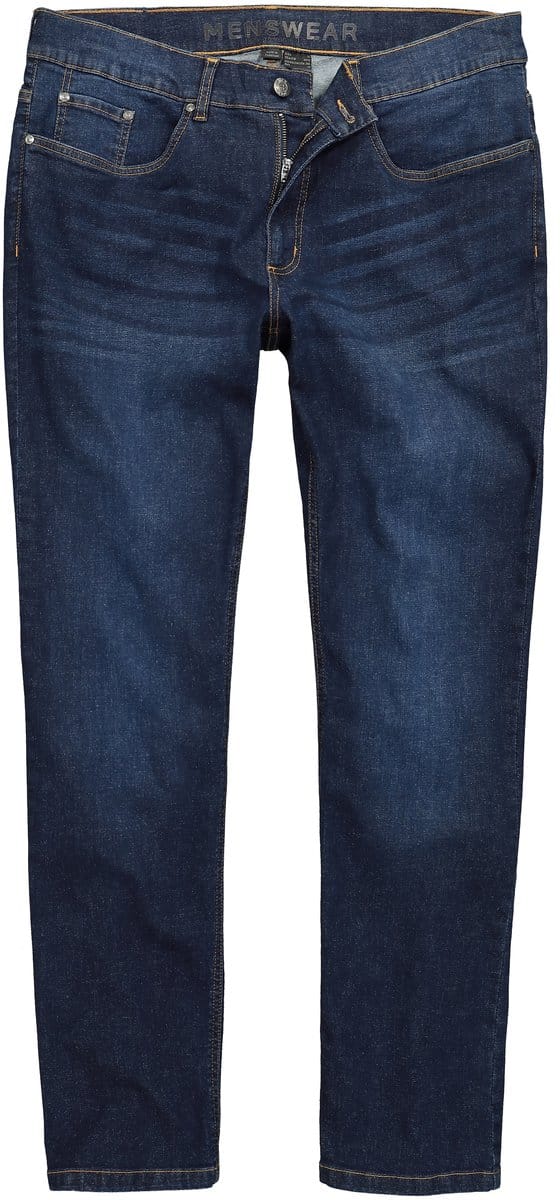 Men Plus - Heren - Jeans FLEXLASTIC® licht denim 5-pocket Straight Fit - Donkerblauw denim - Maat 70