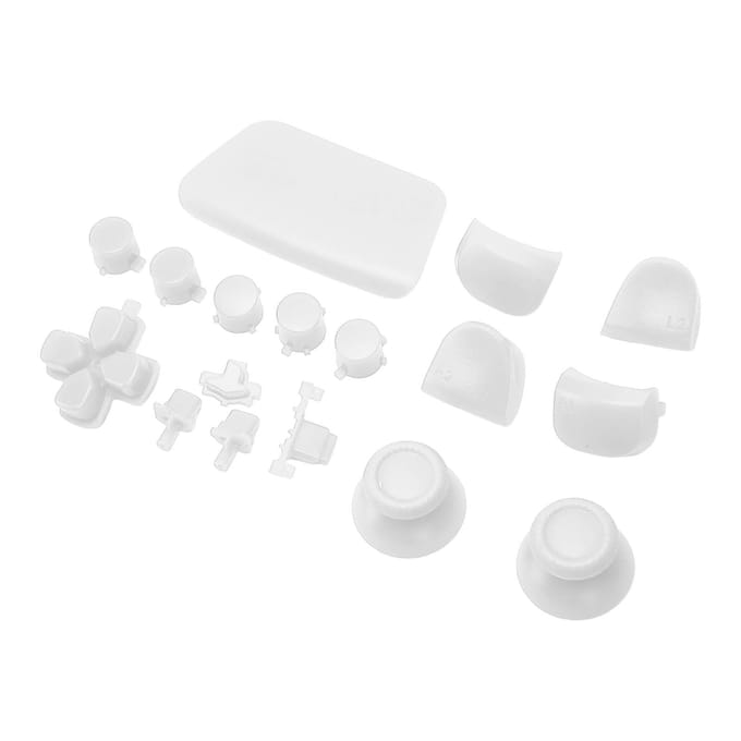 16 stuks Game Controller Vervangende Knoppen voor PS5 Gamepad Vervangende Thumbstick Trigger Knoppen wit