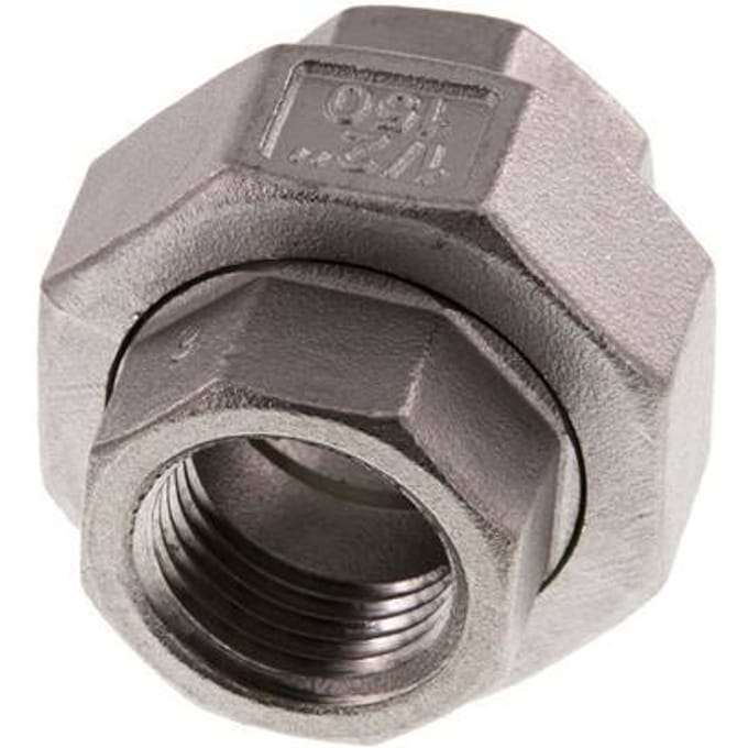 1/2'' NPT RVS Borstnippel 3-delig met Conische afdichting 16 Bar