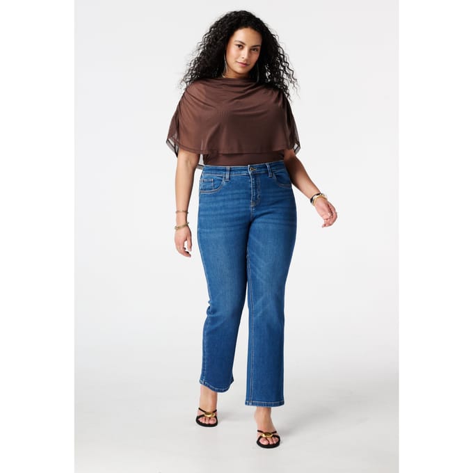 MS Mode Jeans Straight leg jeans met mid waist