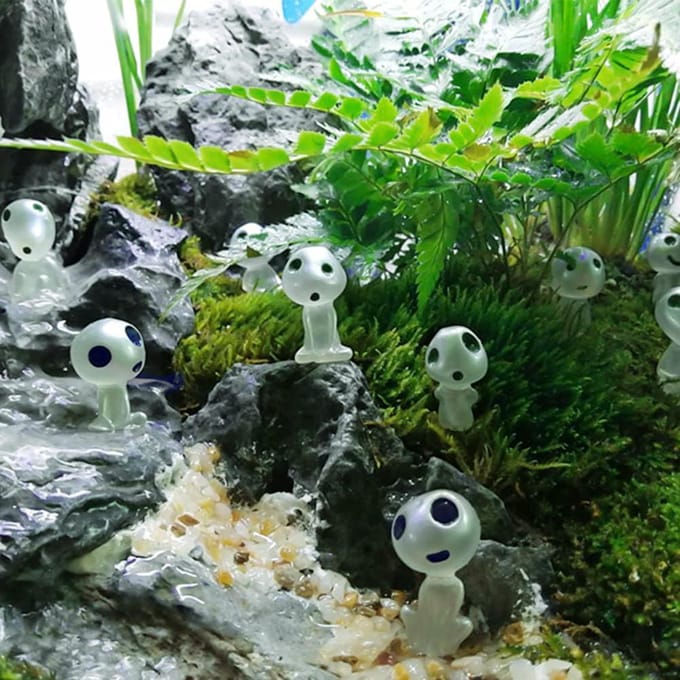 10 STUKS Boomelfjes Figuur Waterdicht Lichtgevend Boomelfjes Pop Ornamenten Feeëntuin Accessoires beige