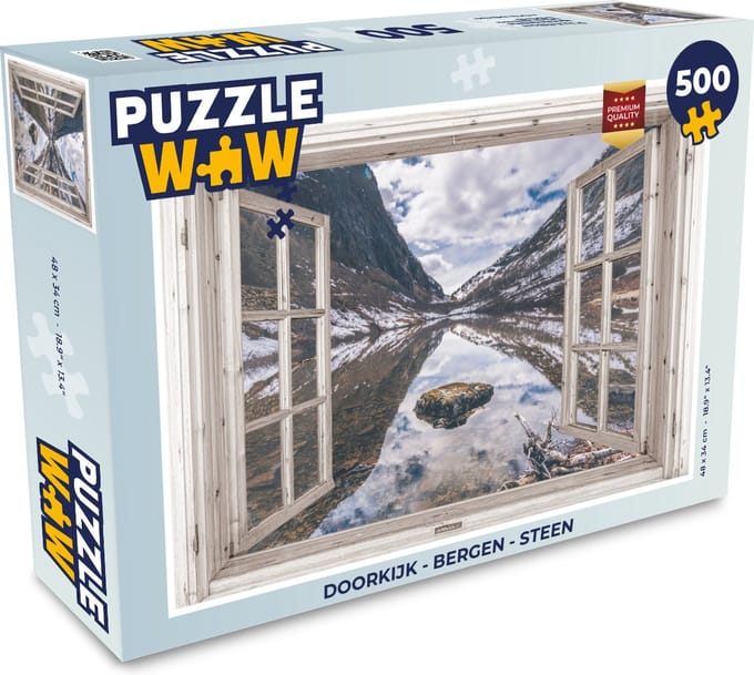 Puzzel Doorkijk - Bergen - Steen - Legpuzzel - Puzzel 500 stukjes