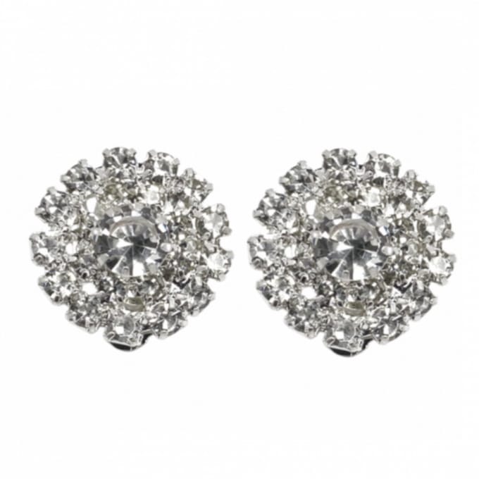Schoenclips-Strass-Zilverkleur-2 cm - Charme Bijoux