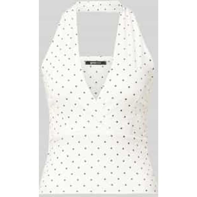 slim fit top met halter