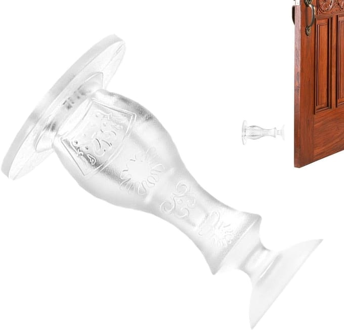 Deurstopper - Muurbevestiging - Muren Beschermen - Zonder Boren - 9.7 cm - Transparant