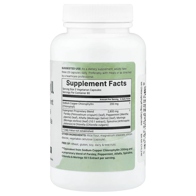 Micro Ingredients, Chlorophylle, 240 Capsules Végétales