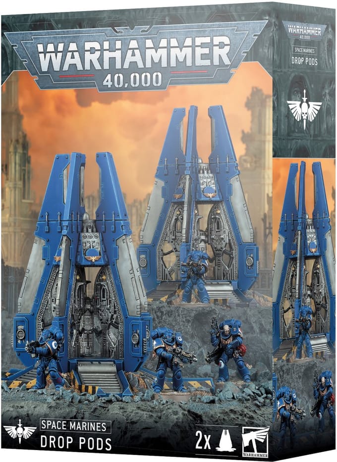Warhammer 40.000 40K - Space Marines - Drop Pods - 48-101