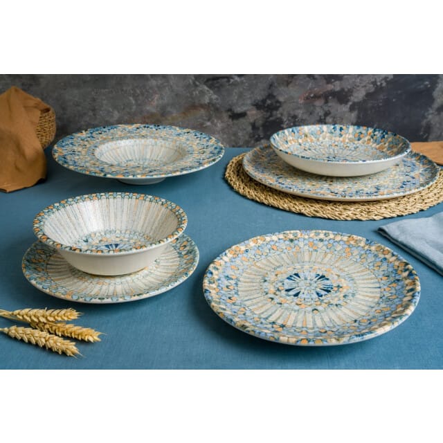 Bonna Pastabord - Luca Mosaic - Porselein - 28 cm (400cc) - set van 2