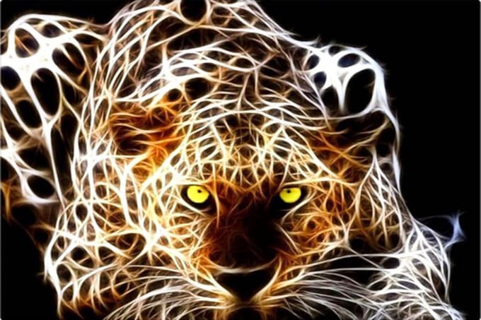 Diamond painting 30x40cm - panther ( ronde steentjes )