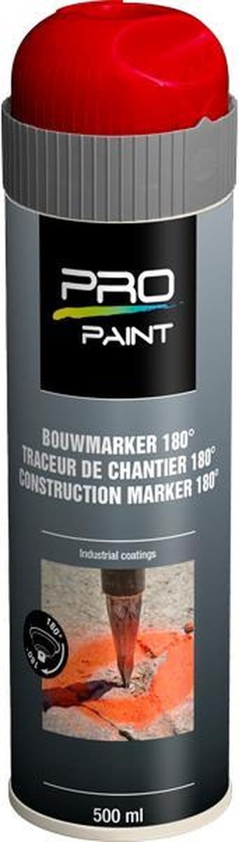 Pro-Paint Markeerspray Rood 500ml 180º