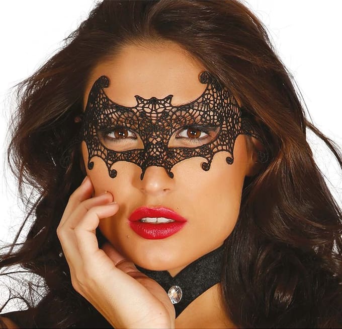 Fiestas Guirca - Masker Vleesmuis Embroidered - zwart